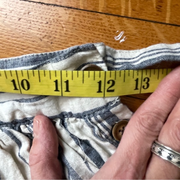 Zara Striped Linen Midi Skirt SZ XS - Picture 7 of 8